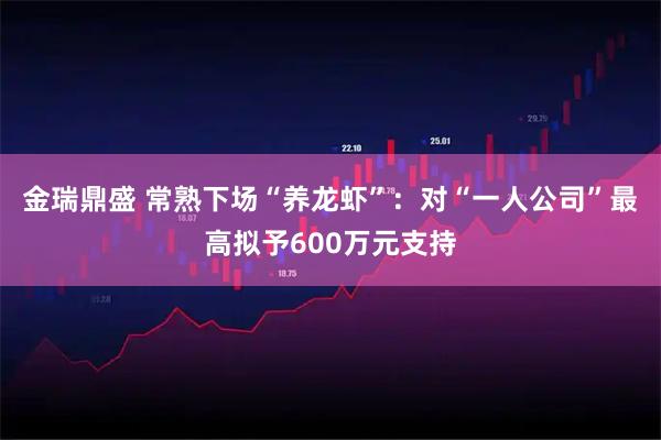 金瑞鼎盛 常熟下场“养龙虾”：对“一人公司”最高拟予600万元支持