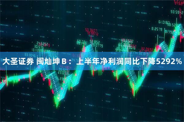 大圣证券 闽灿坤Ｂ：上半年净利润同比下降5292%